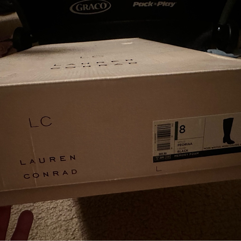 Lauren Conrad Black Memory Foam Boots
